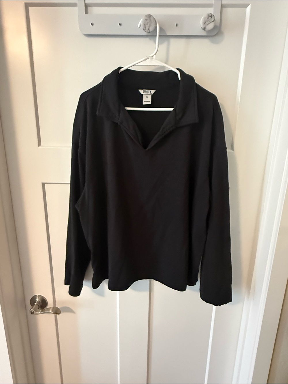 Duluth trading Black Collared Pullover Sweatshirt  size XL